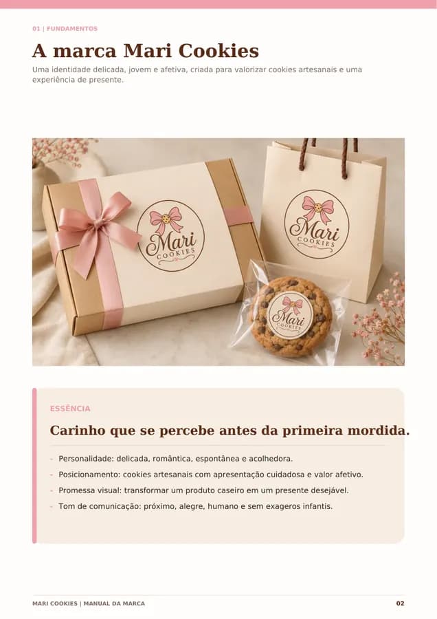 Página 02 do manual da marca Mari Cookies.