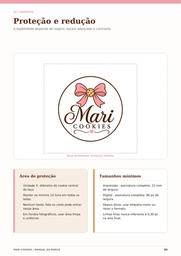Página 04 do manual da marca Mari Cookies.