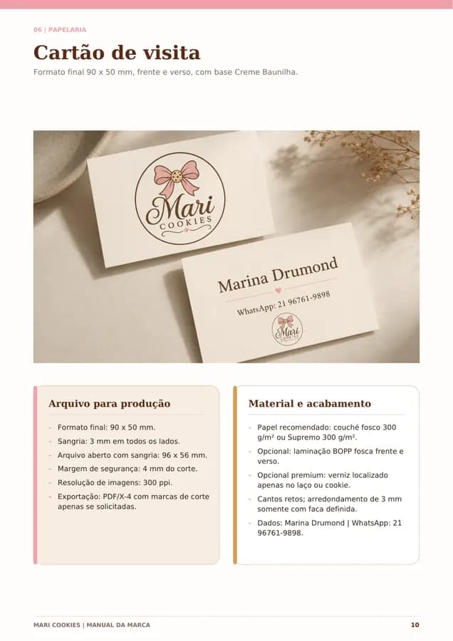 Página 10 do manual da marca Mari Cookies.