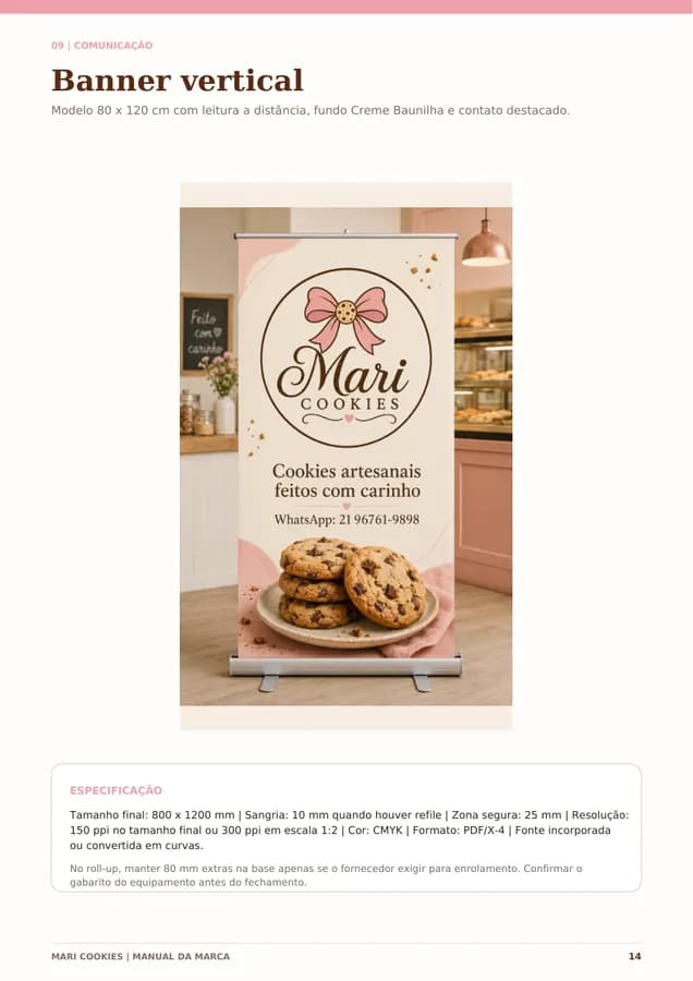 Página 14 do manual da marca Mari Cookies.